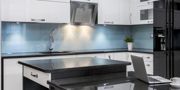 Painted Glass Splashback