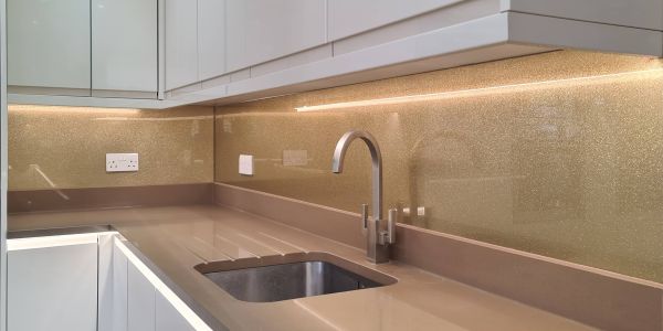 Metallic Glass Splashback