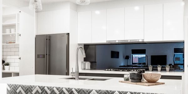 Tinted Mirror Glass Splashback